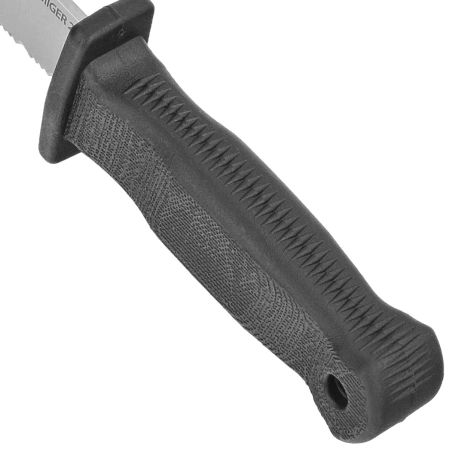 Demko Armiger 2 Shark Foot Knife Black TPR, Satin 4034SS by Andrew Demko (ARM2-4034SS-SF-SERR)