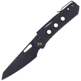 WE Knife Vision R Black Titanium, Black Stonewashed CPM 20CV by Snecx Tan (WE21031-2)