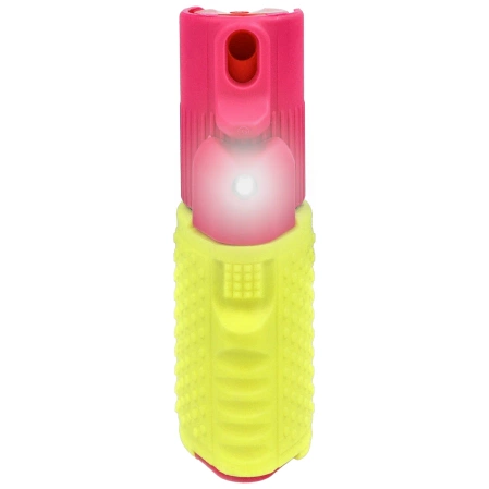 ESP Hurricane Flashlight Pepper Spray, Pink/Yellow 15 ml - Jet