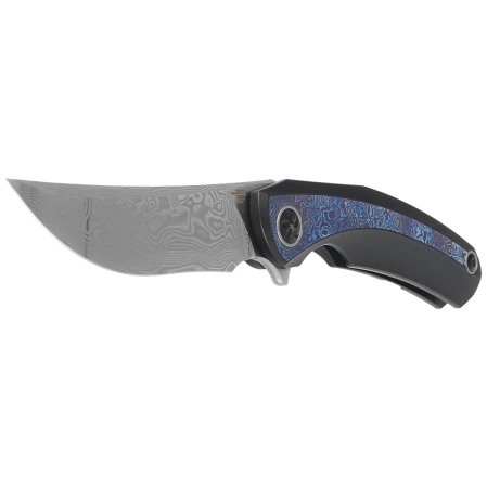 Bestech Sambac Knife Black Titanium/Timascus, Damasteel Mirror Polished by Ostap Hel (BT2402F)