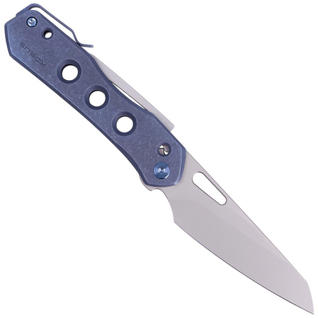 Nóż składany WE Knife Vision R Blue Titanium, Silver Bead Blasted CPM 20CV by Snecx Tan (WE21031-3)