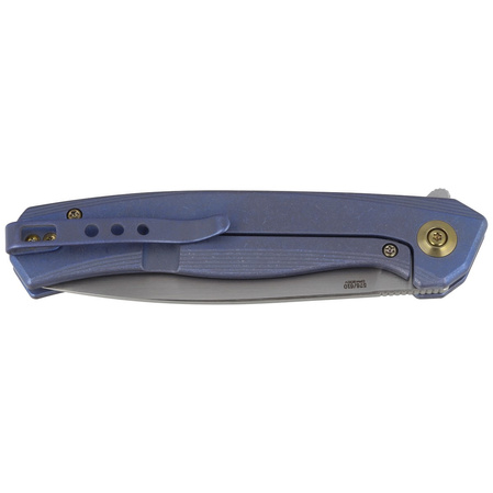 Nóż składany WE Knife Seer LE No 576/610 Blue Titanium, Rubber Silver CPM 20CV (WE20015-2)