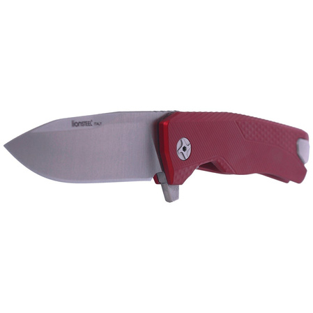LionSteel ROK Knife Red Aluminum, Satin M390 by Molletta (ROK A RS)