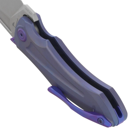 Nóż składany Kubey Sumo Blue Titanium, Stonewashed CPM 20CV by Jake Hoback (KB400C)