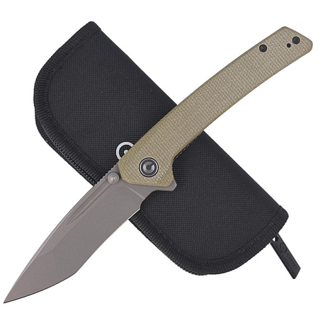 Nóż składany CIVIVI Keen Nadder Olive Micarta, Gray Stonewashed (C2021C)