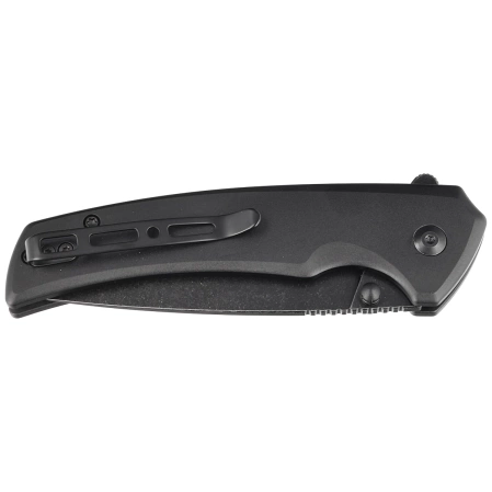 Sencut Serene Black Aluminium, Black Stonewashed D2 knife (S21022B-1)