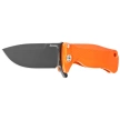 LionSteel SR22A Orange Aluminum, Black Sleipner by Molletta Knife (SR22A OB)