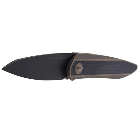 WE Knife Black Void Opus Bronze Titanium / Black G10, Black Stonewashed CPM 20CV by Justin Lundquist (2010C)
