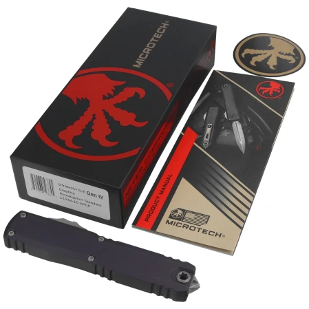 Nóż automatyczny OTF Microtech Ultratech Gen IV S/E Graphite Aluminium, Apocalyptic M390MK by Tony Marfione (11214-10APGP)