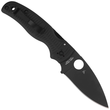 Spyderco Shaman SALT Knife Black G10, Black DLC MagnaCut by Sal Glesser (C229GMCBKP)