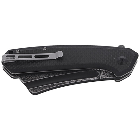 Nóż składany CIVIVI Bullmastiff Twill Carbon Fiber / Black G10, Black Damascus (C2006DS-1)