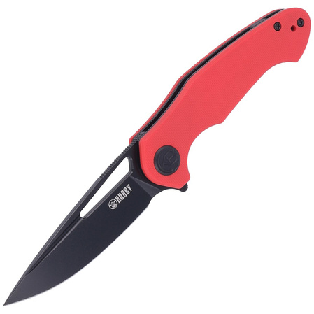 Kubey Knife Dugu Red G10, Dark Stonewashed 14C28N (KU210F)