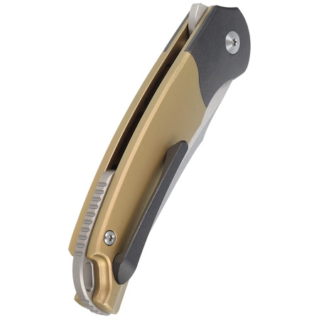 Bestech Supernova Gold Titanium/Black Zirconium, Satin M390 Knife (BT2111C)