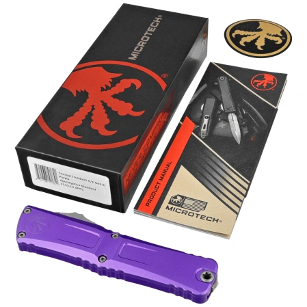 Microtech Combat Troodon Gen III S/E Purple Aluminum, Apocalyptic M390MK by Tony Marfione (1143-10APPU)