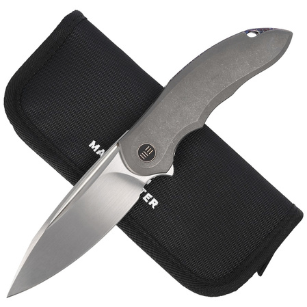 Nóż składany WE Knife Makani LE No 129/210 Gray Titanium, Hand Rubbed Satin CPM 20CV by Anton Tkachenko (WE21048-2)