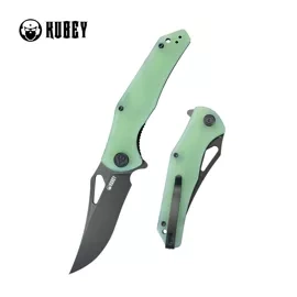 Kubey Phemius KU149H Knife Jade G10, Blackwashed 14C28N