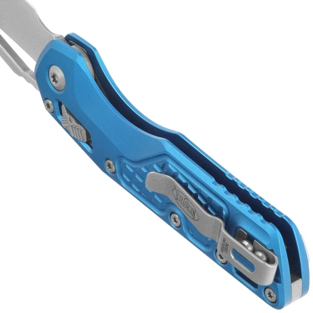 Microtech MSI S/E Ram-Lok Blue Frag Aluminum, Stonewashed M390MK by Tony Marfione (210-10FRBL)