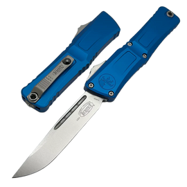 Nóż automatyczny OTF Microtech Combat Troodon Gen III S/E Blue Aluminium, Stonewashed M390MK by Tony Marfione (1143-10BL)