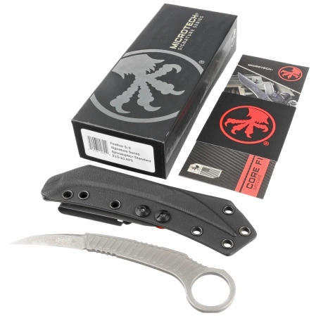 Nóż Microtech Feather Apocalyptic Stonewash D2 by Bastinelli Creations (215-10APS)