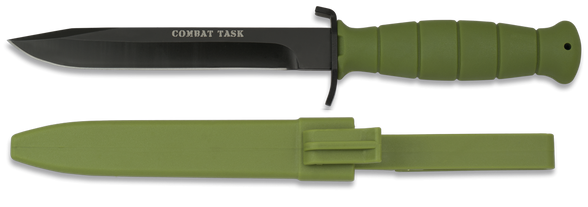 Martinez Albainox Combat Task Knife Glock Type Olive ABS, Black 3Cr13Mov (32085)