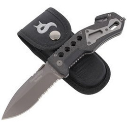 Nóż składany ratowniczy BlackFox G10 Black Rescue Folder (BF-115)