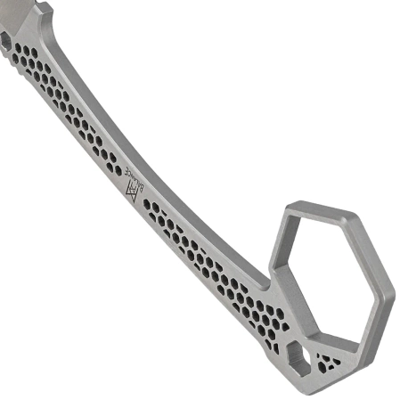 Midgards Messer Honeycomb Gray Steel, Satin 14C28N neck knife (MM009)