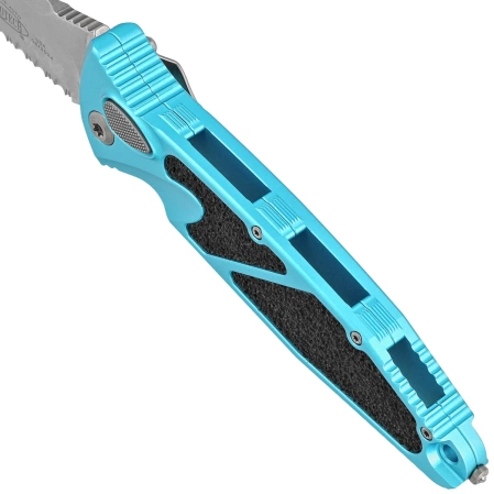 Nóż automatyczny Microtech Socom Elite Auto S/E Turquoise Aluminium, Stonewashed P/S M390 by Tony Marfione (160A-11TQ)