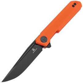 Bestechman Mini Dundee DD Knife Orange G10, Black PVD D2 by Ostap Hel (BMK08C)