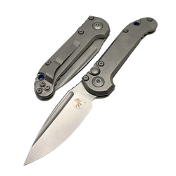 Microtech LUDT Gen III S/E Marfione Select Automatic Knife Gray Titanium, Stonewashed M390MK by Tony Marfione (1135-10MS3)