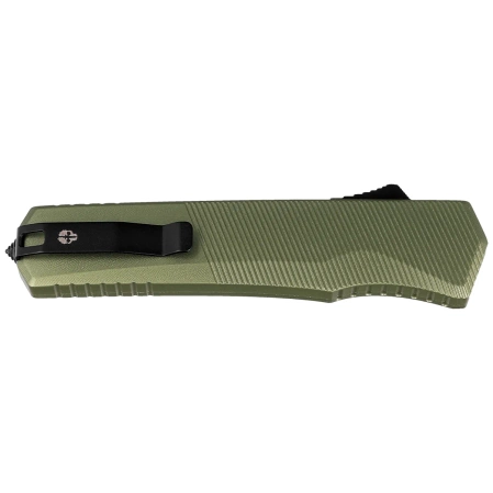 Tekto A5 Spry T/E OD Green Aluminum OTF Knife, Black CPM S35VN