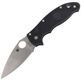 Spyderco Manix 2 Black Lightweight PlainEdge Knife (C101PBK2)