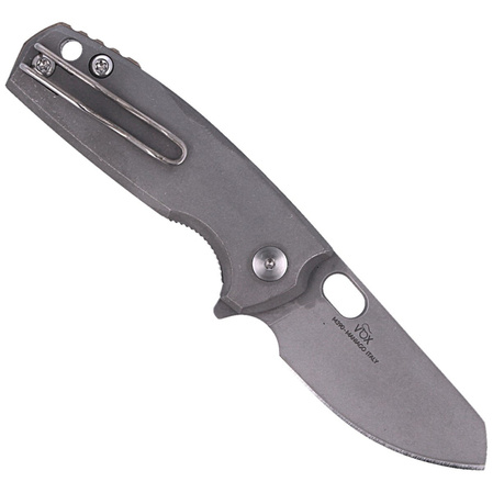 Nóż składany Fox Baby Core Stonewashed Titanium, Stonewashed M390 by Jesper Voxnæs (FX-608 TI)