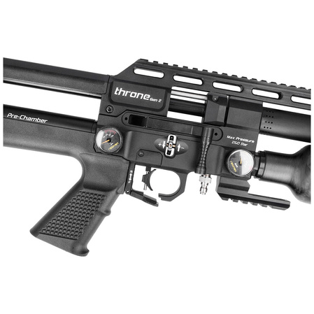 Wiatrówka PCP Reximex Throne Gen 2 Carbon 4.5 mm z regulatorem i tłumikiem