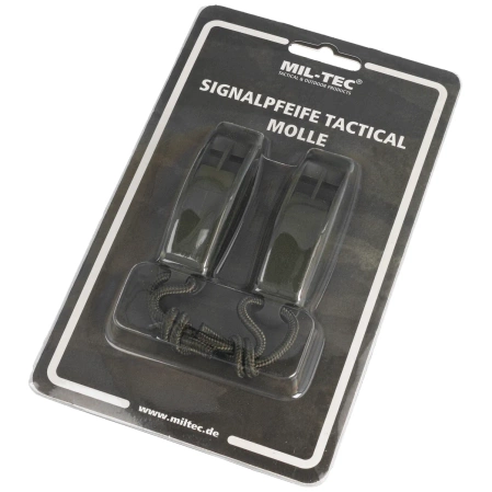 Mil-Tec Signaling Whistle Tactical MOLLE Olive – Set of 2 (16328601)
