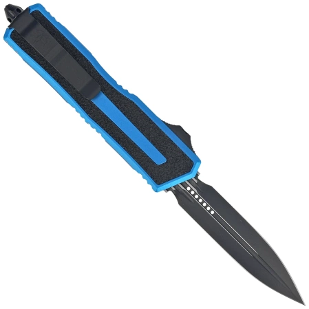Nóż automatyczny OTF Microtech Scarab II Gen III D/E Blue Aluminium, Black M390MK by Tony Marfione (1280-1BL)