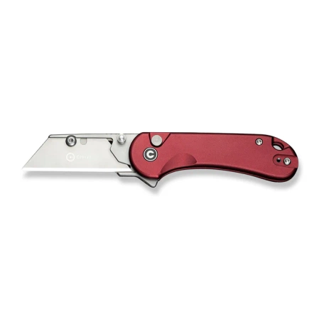 Civivi Elementum Utility Knife Burgundy Aluminum, Stonewashed 6Cr13 (C23039B-5)