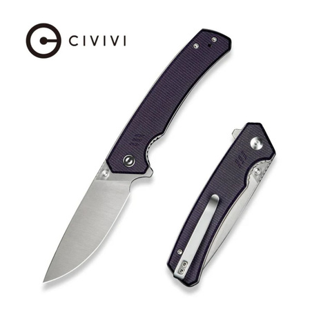 Civivi Merit Knife Purple Canvas Micarta, Satin 14C28N (C24012-3)