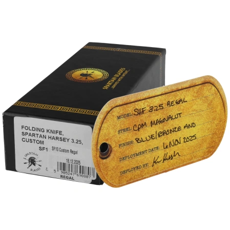 Spartan Blades Harsey 3.25 Folder Regal Titanium, Stonewashed MagnaCut by William W. Harsey (SF10 Custom Regal)