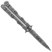 Martinez Albainox Rainblack Balisong Knife Printed Steel, Printed 3Cr13Mov (02281)