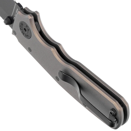 Nóż składany Demko Shark Cub Stealth Clip Point Artillery Gray Aluminium, Black DLC CPM20CV by Andrew Demko (SC-20CV-ALUM-AG-CP)