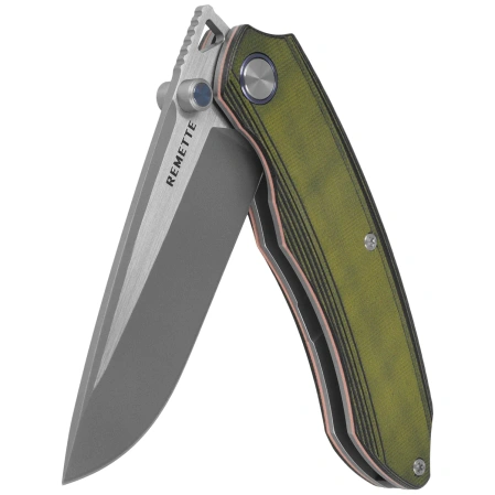 Nóż składany Remette Wild Species GC103 Green G10, Fine Hand Grinding 14C28N