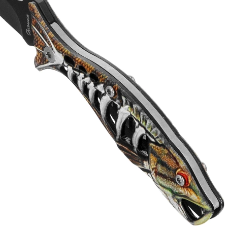 Nóż wędkarski brelok Martinez Albainox Golden Aluminium, Black 3Cr13Mov (18504-GD)