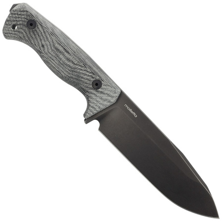 LionSteel Knife Black Canvas Micarta, Old Black CPM 3V by Molletta (T6B 3V CVB)