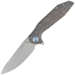 Kubey Nova Frame Lock Knife Flamed Titanium, Beadblasted 14C28N (KB235G)