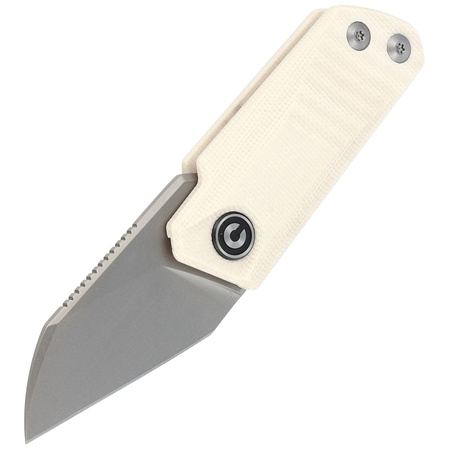 Civivi Ki-V Ivory G10, Silver Bead Blasted 9Cr18MoV by Ostap Hel (C2108C)