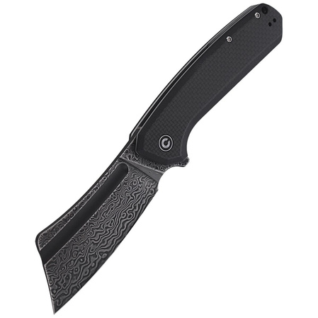 Nóż składany CIVIVI Bullmastiff Twill Carbon Fiber / Black G10, Black Damascus (C2006DS-1)