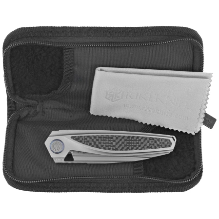 Nóż składany Rike Knife Baidi T Titanium/Carbon Fiber, Bead Blasted M390 (RK-Baidi-T-P/BCF)