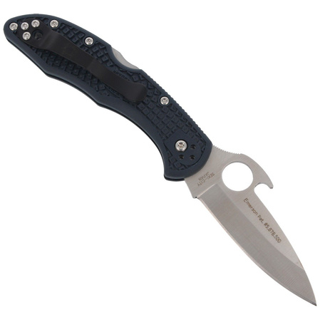 Spyderco Delica 4 FRN Grey Emerson Opener PlainEdge Knife (C11PGYW)