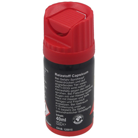 Gaz pieprzowy KKS ProTect Anti-Dog Red 1mln SHU, 40ml, Cone (01440-CR)