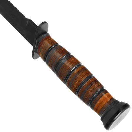 Martinez Albainox USMC like Ka-Bar Brown Leather, Black 3Cr13Mov (31762)